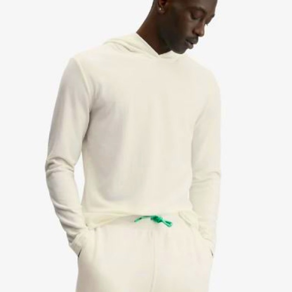 Fabletics Mens The Waffle Hoodie Bone White L